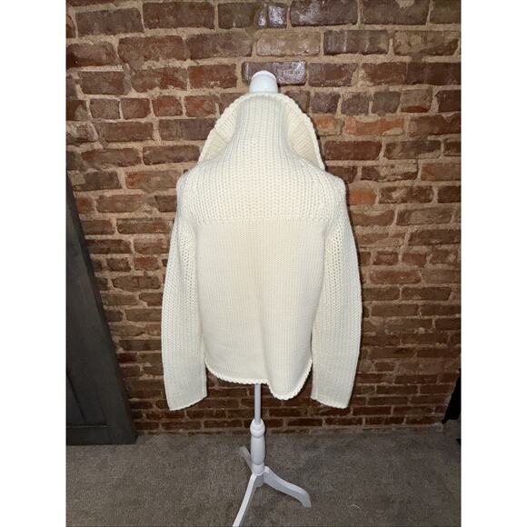 Gap Cream Cardigan Y2K Vintage Large Wool Blend Snap Closure Sweater Women's - Picture 4 of 10